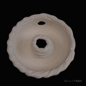 画像1: 綱木紋・鉢・ドーナツM・オフホワイト〜ライトグレー