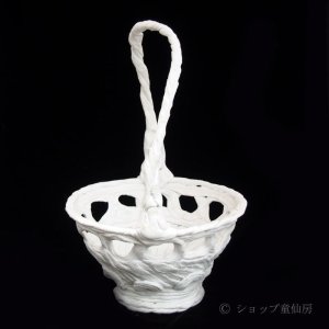 画像5: 綱木紋・鉢・花かご（12穴）・オフホワイト〜ライトグレー