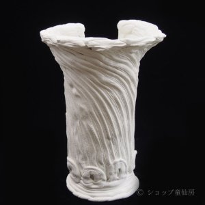 画像2: 綱木紋・鉢・立型スリットS・オフホワイト〜ライトグレー