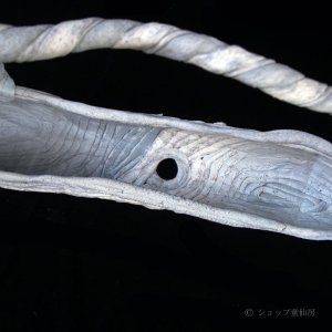 画像2: 綱木紋・鉢・アロワナ・ホワイト＆グレー系B・現品