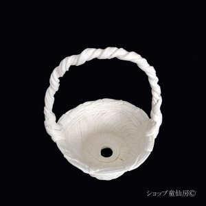 画像2: 綱木紋・鉢・ハイジSワンハンド・オフホワイト〜ライトグレー