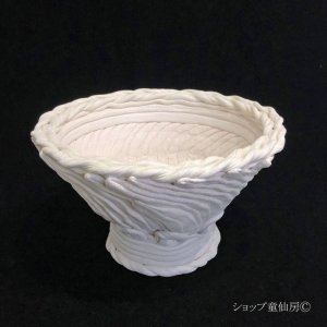 画像1: 綱木紋・鉢・ボール鉢・オフホワイト〜ライトグレー
