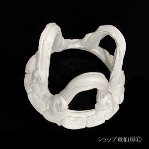 画像2: 綱木紋・鉢台・ホルン・オフホワイト〜ライトグレー