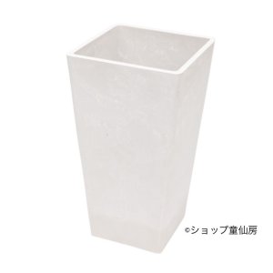 画像1: 樹脂鉢・ステータススクエアポット46・ホワイト