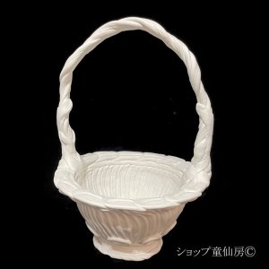 画像2: 綱木紋・鉢・ボール鉢ワンハンド・ホワイト