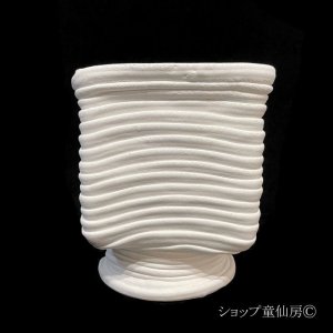 画像2: 綱木紋・鉢・ポストL・オフホワイト〜ライトグレー