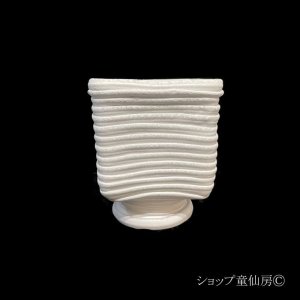 画像2: 綱木紋・鉢・ポストM・オフホワイト〜ライトグレー