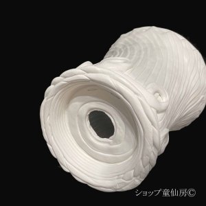 画像4: 綱木紋・鉢・丸鉢Lロング２・オフホワイト〜ライトグレー