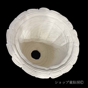 画像3: 綱木紋・鉢・丸鉢LLロング・オフホワイト〜ライトグレー