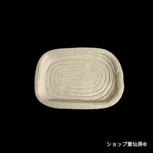 画像1: 綱木紋・鉢・鉢受皿角・オフホワイト