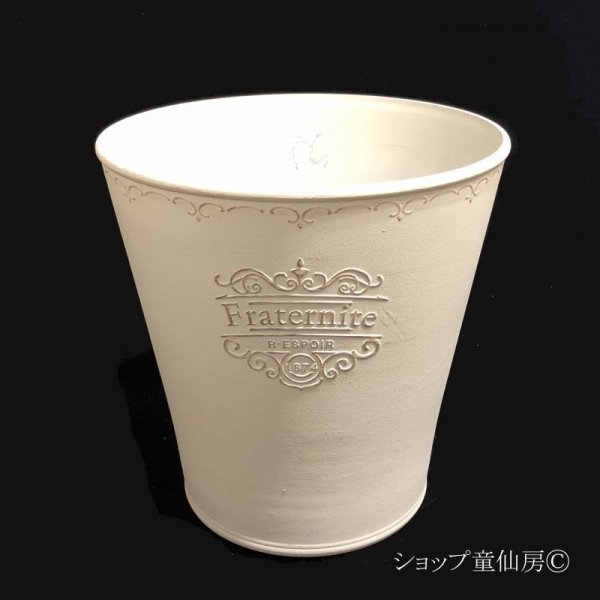 画像1: 樹脂鉢・フラテルニテロングW ・ホワイト (1)