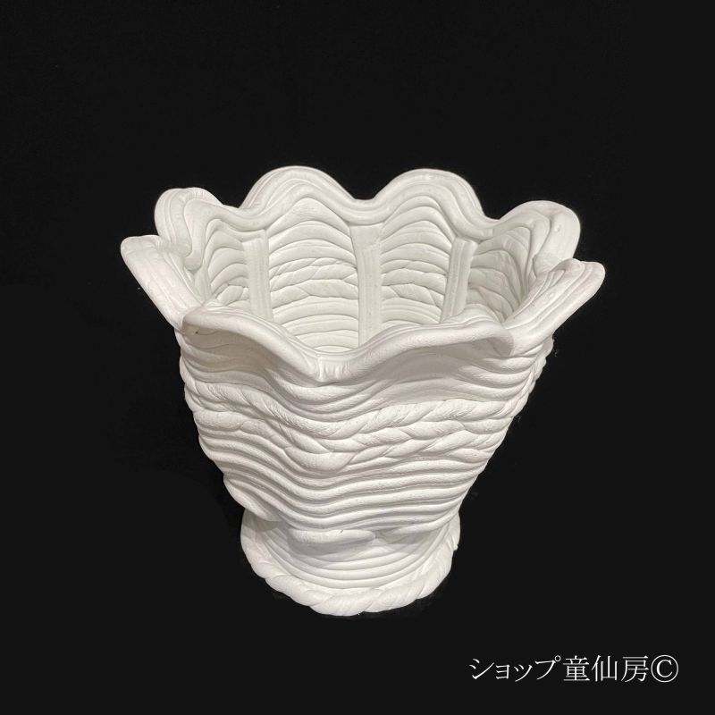 マーガレット鉢M　綱木紋　特別　　花　限定品　結婚式　ホワイト